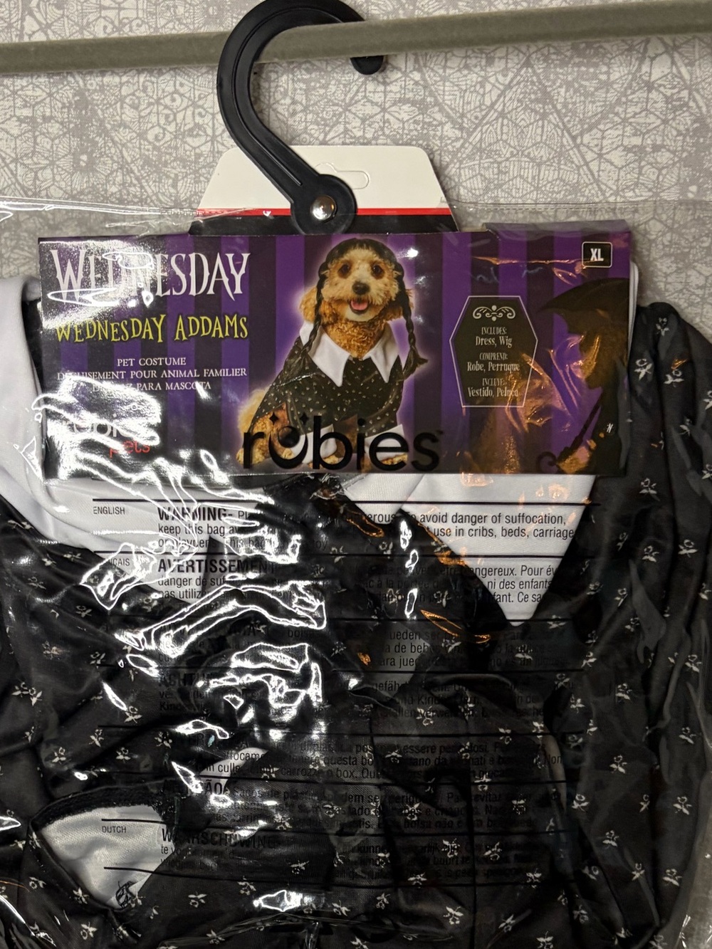 XL Dog Wednesday Addams Cosutume
